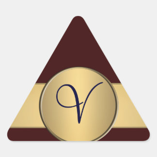 Pegatina de monograma triangular - Personalizado
