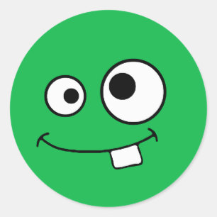 Pegatina de Monstruo Verde Oído Googly
