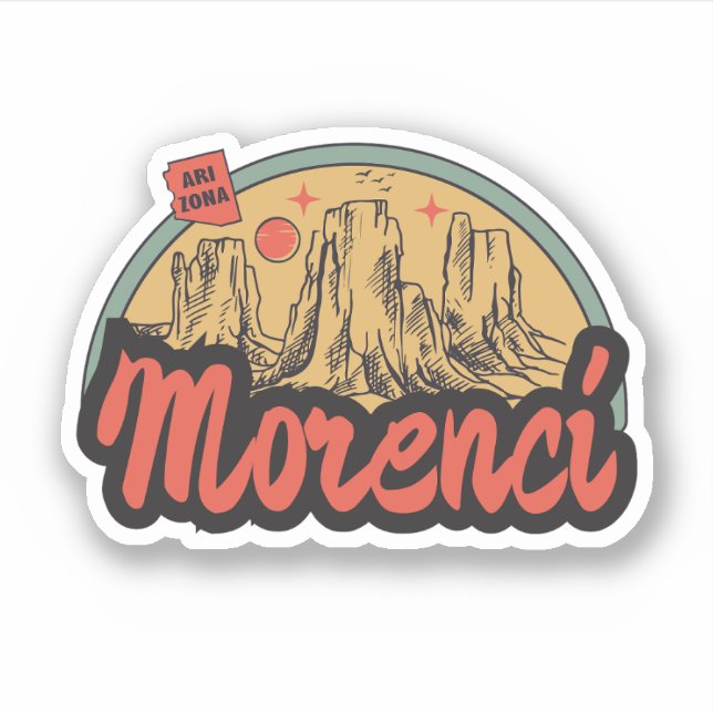 Pegatina de Morenci, Arizona (Anverso)