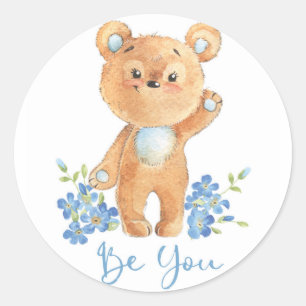 pegatina de motivación del osito de peluche sea us