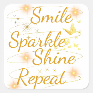 Pegatina de motivación radiante