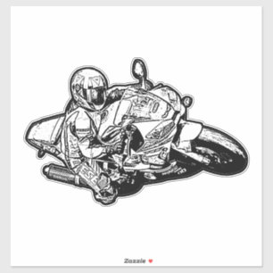 Pegatina de moto deportiva