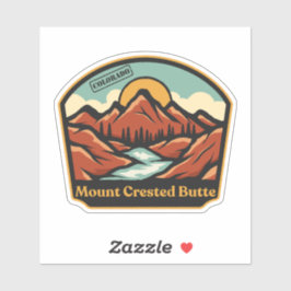 Pegatina de Mount Crested Butte, Colorado