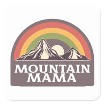 Pegatina de Mountain Mama Square