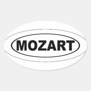 Pegatina de Mozart Oval