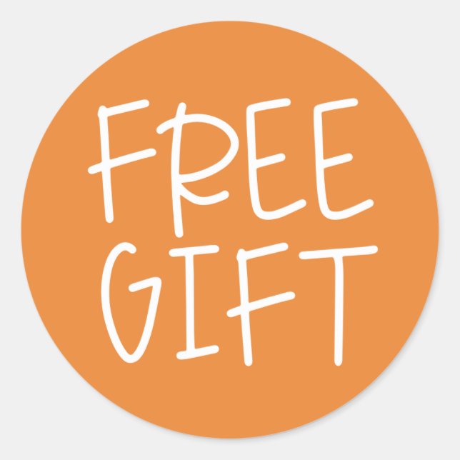 Pegatina de muestra gratuita de regalo para naranj (Anverso)