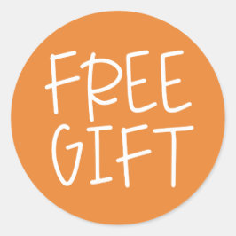 Pegatina de muestra gratuita de regalo para naranj