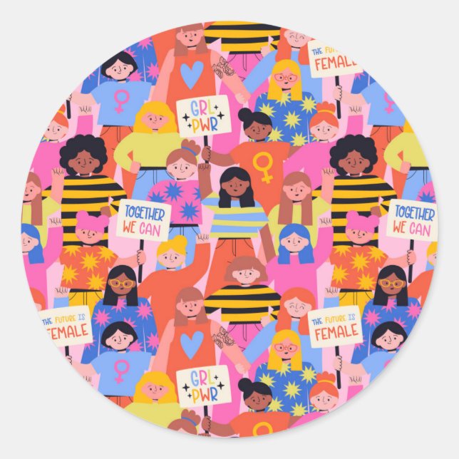 Pegatina de mujeres empoderadas (Anverso)