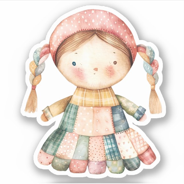 Pegatina de muñeca Scrapbooking (Anverso)