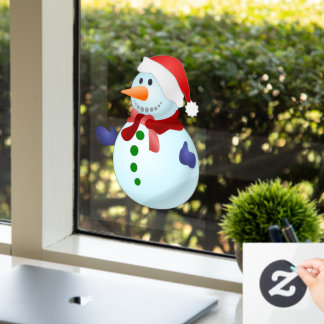 Pegatina de muñeco de nieve para ventana