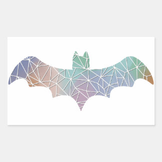 Pegatina de murciélago de mosaico de papel