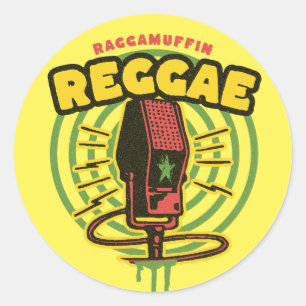 Pegatina de música reggae