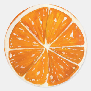Pegatina de Naranja redondo