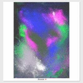 pegatina de naves de vinilo "Blue Clusters"