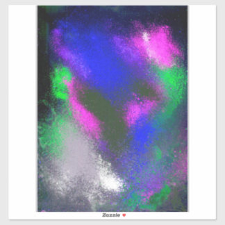 pegatina de naves de vinilo "Blue Clusters"