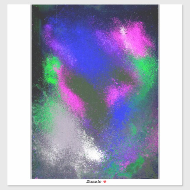 pegatina de naves de vinilo "Blue Clusters" (Hoja)