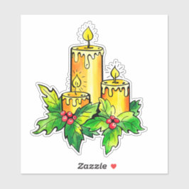 Pegatina de Navidad Amarillo