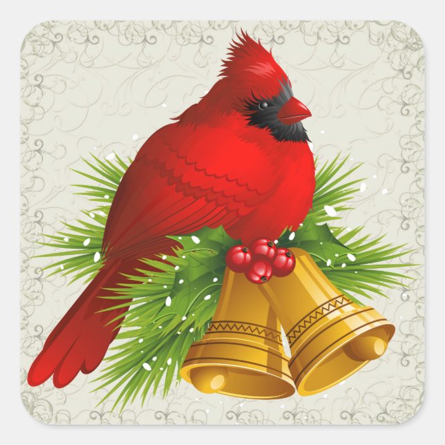 Pegatina de Navidad Cardinal - SRF (Anverso)