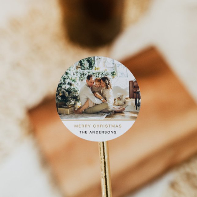 Pegatina de Navidad Foto Etiqueta Festiva Minimali (Subido por el creador)