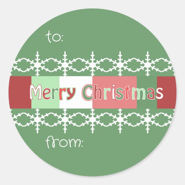 Pegatina De Navidad Mostrada VERDE Pero Tú Eliges  (Anverso)