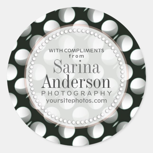 Pegatina de negocios del patrón lunar del eclipse  (Anverso)