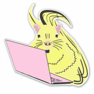 Pegatina de nerd de ardilla