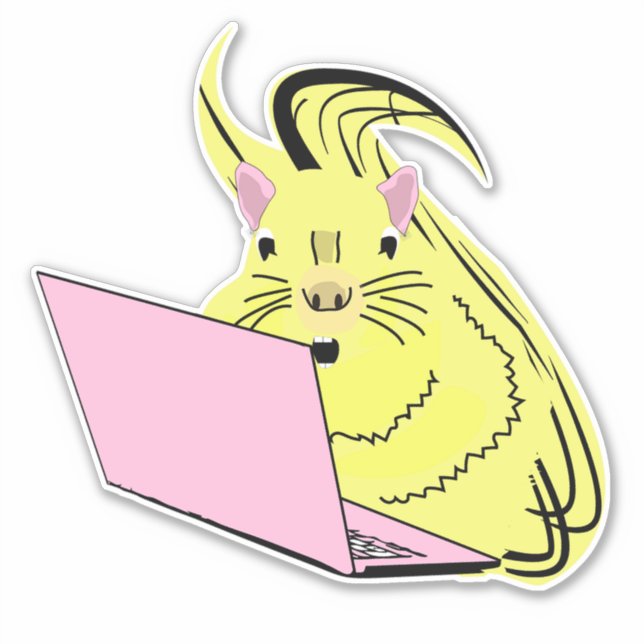 Pegatina de nerd de ardilla (Anverso)