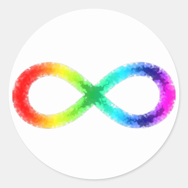 pegatina de neurodiversidad, blanco (Anverso)