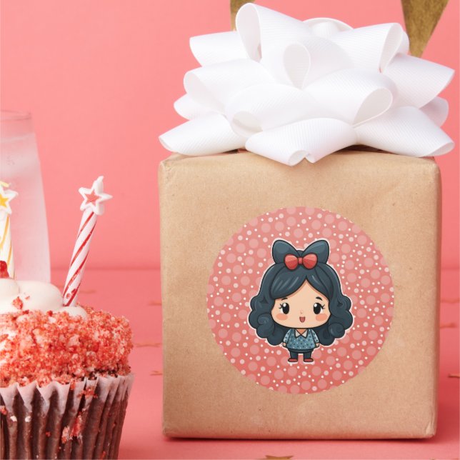 Pegatina de niñita linda (Fiesta)