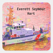 Pegatina de niños de la guardia costera