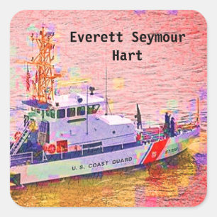 Pegatina de niños de la guardia costera