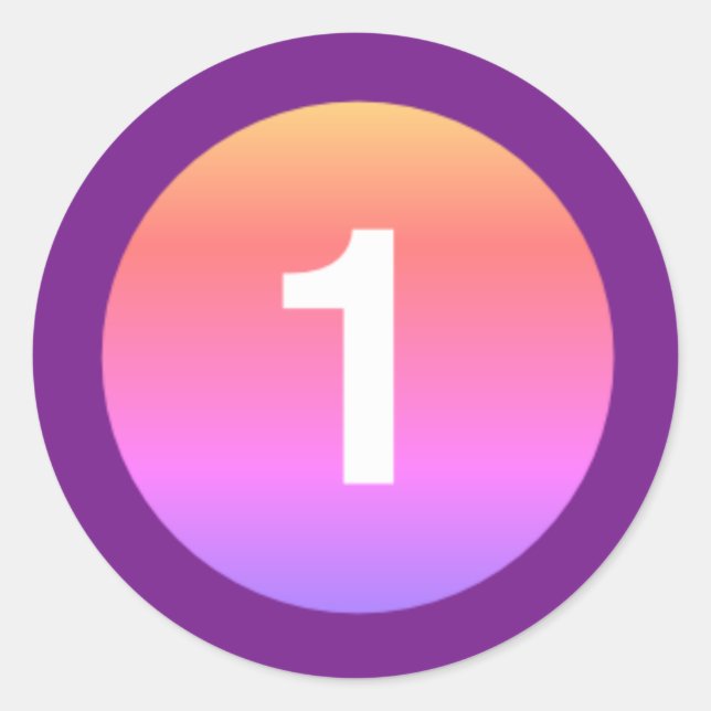 PEGATINA DE NIÑOS DE UN MES DE EDAD DE 72 AÑOS (Anverso)