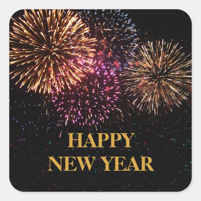 Pegatina de Nochevieja de Fuego (Anverso)