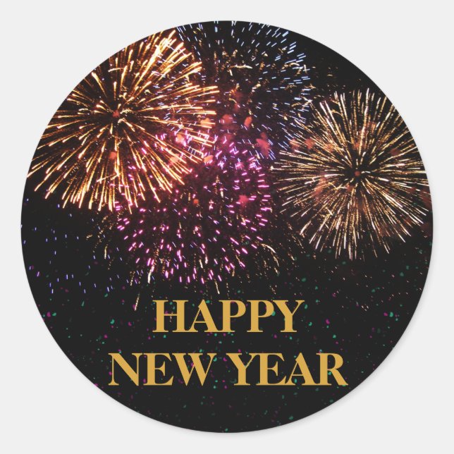 Pegatina de Nochevieja de Fuego (Anverso)