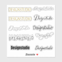 Pegatina de nombre de letra con estilo