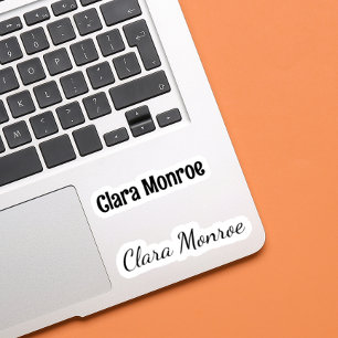 Pegatina de nombre personalizada de vinilo elegant