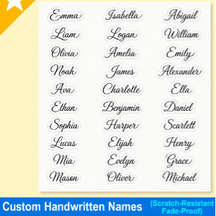 Pegatina de nombre personalizada – Tr caligrafía e