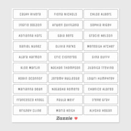Pegatina de nombres de invitados de moda moderna t