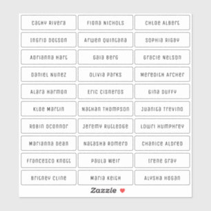 Pegatina de nombres de invitados de moda moderna t