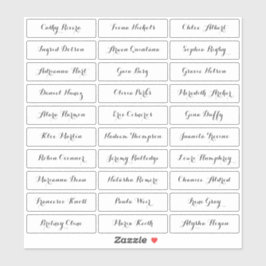 Pegatina de nombres de invitados de script moderno