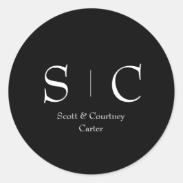 Pegatina de nombres de monograma - Decoración esta