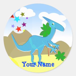 Pegatina de nombres de Personalizados de dinosauri