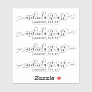 Pegatina de nombres de script moderno profesional