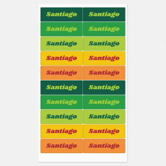Pegatina de nombres personalizados