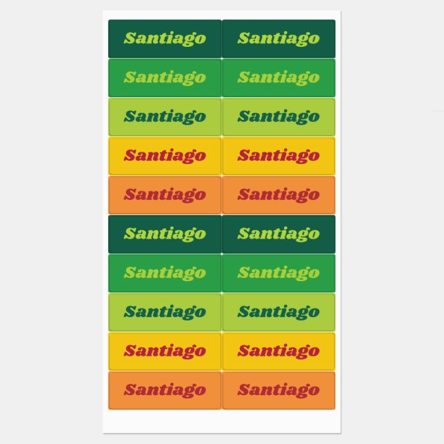 Pegatina de nombres personalizados (Hoja)