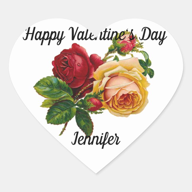 PEGATINA de nombres personalizados de Rosas de el  (Anverso)