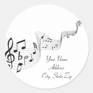 Pegatina de notas musicales