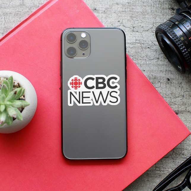 Pegatina de noticias de CBC (Sticker on phone)