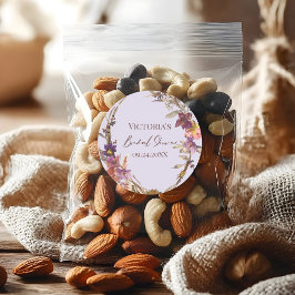 Pegatina de novias con flores silvestres romántica