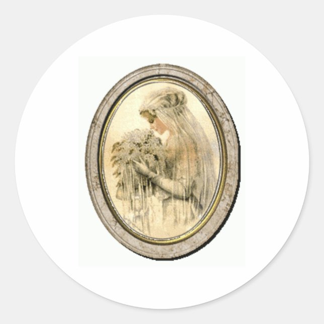 Pegatina de Novias Vintage (Anverso)